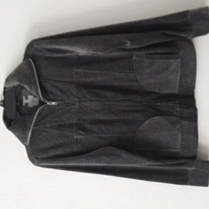 Jones New York velour zip up jacket LP